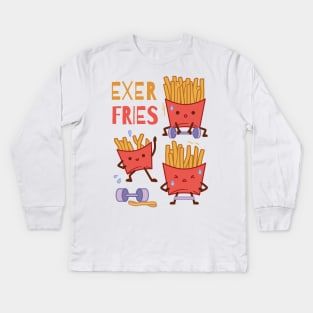 Fries Exer  Fries   P R t shirt Kids Long Sleeve T-Shirt